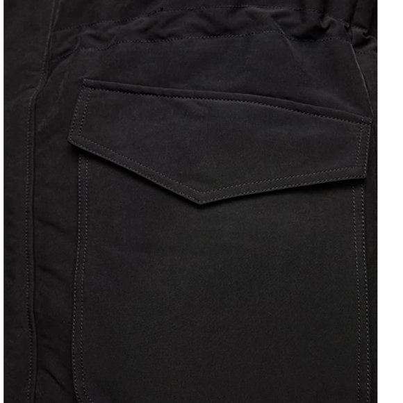 Zara MAN Long Quilted Coat With Faux Fur Hood - Picture 5 of 12